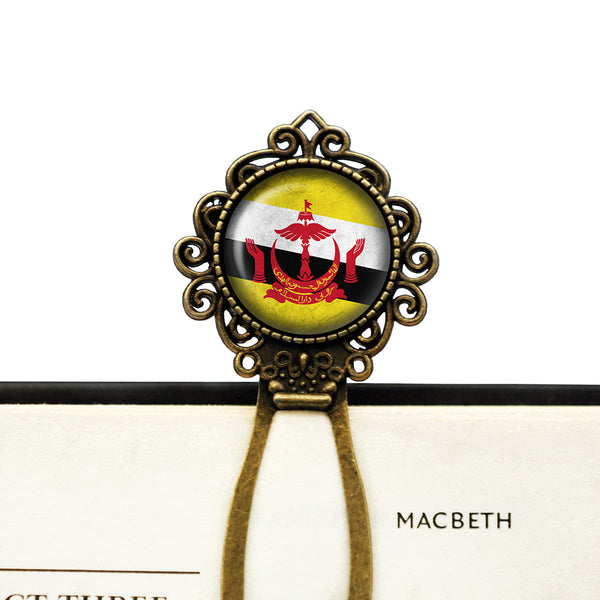 Nation of Brunei Bruneian Flag Bronze Bookmark