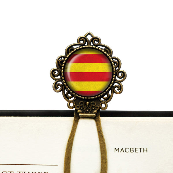 Catalonia Catalonian Flag Bronze Bookmark