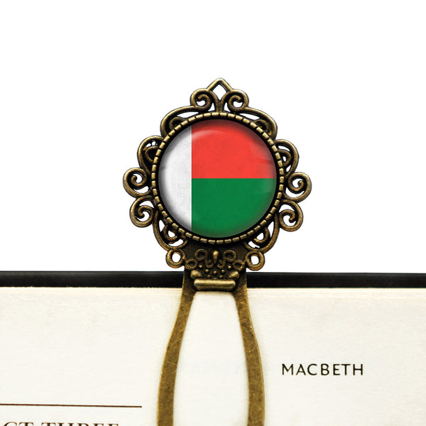 Republic of Madagascar Malagasy Flag Bronze Bookmark