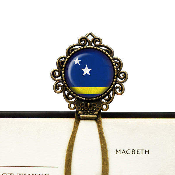 Curacao Curaçaoan Flag Bronze Bookmark