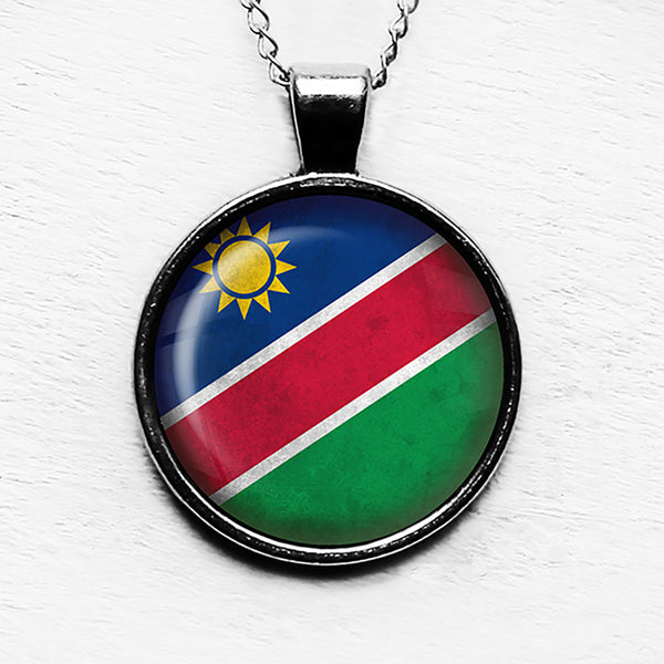 Republic of Namibia Namibian Flag Pendant & Necklace