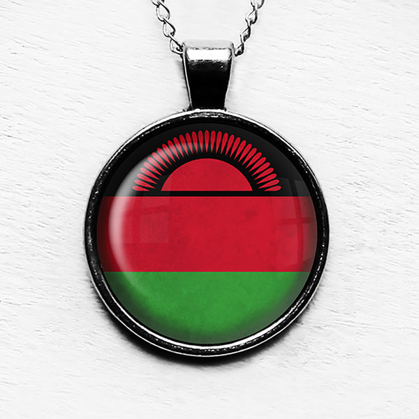 Republic of Malawi Malawian Flag Pendant & Necklace