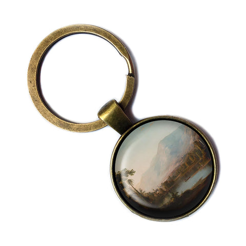 Robert S Duncanson Vale of Kashmir 1867 Classic Artwork Bronze Keychain