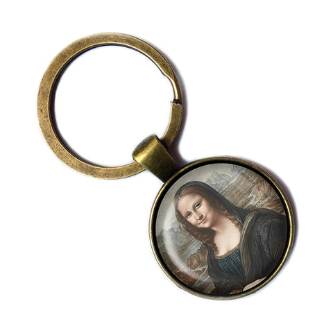 Samuel Arlent Edwards Mona Lisa 19th Century Classic Artwork Bronze Keychain