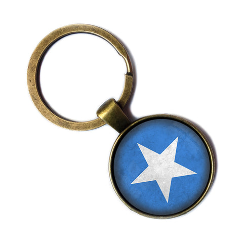 Republic of Somalia Somali Flag Antique Bronze Keychain