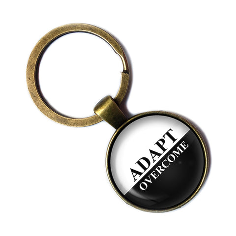 Adapt Overcome Bronze Keychain