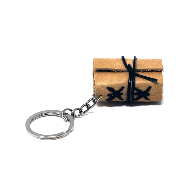 Leather Hand Made Book Journal Keychain Style #3