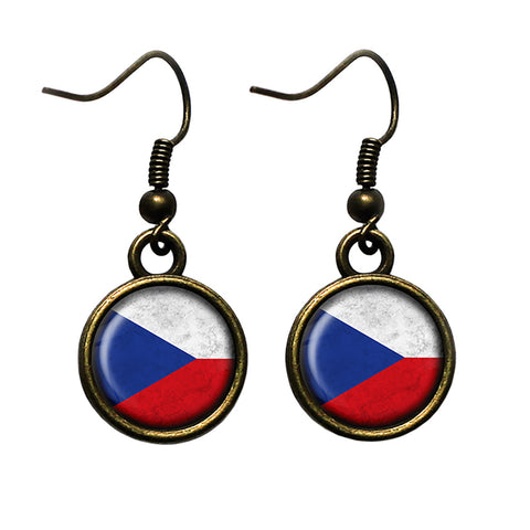 Czech Republic Czechoslovakian Antique Bronze Earrings