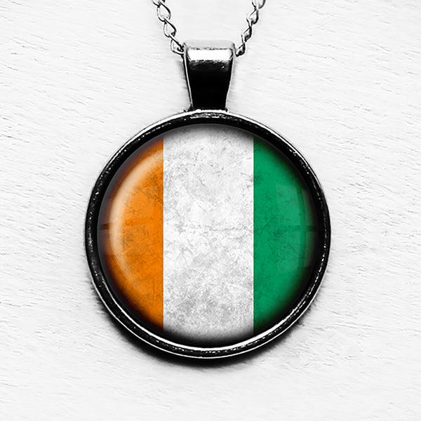 Ivory Coast Côte d'Ivoire Flag Pendant & Necklace