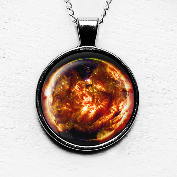 NASA Photograph Sun Fire Pendant & Necklace