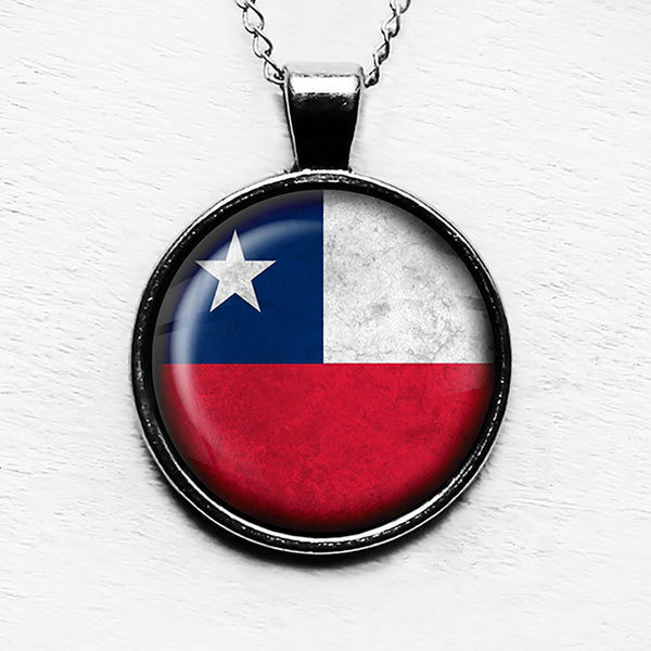 Chile Chilean Flag Pendant & Necklace