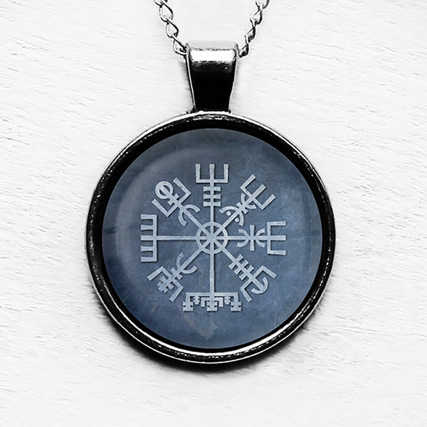 Viking Runes Vegvisir Viking Compass Pendant & Necklace