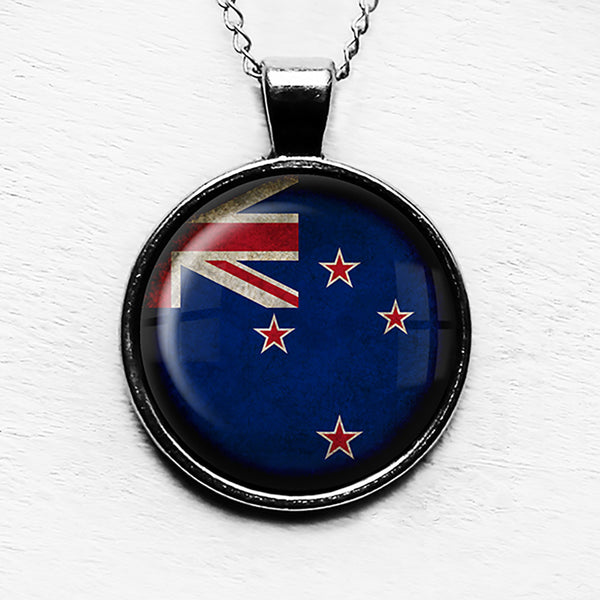 New Zealand Flag Pendant & Necklace