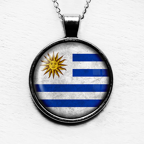 Uruguay Uruguayan Flag Pendant & Necklace