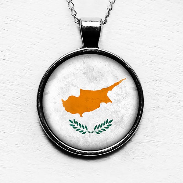 Cyprus Cypriot Flag Pendant & Necklace