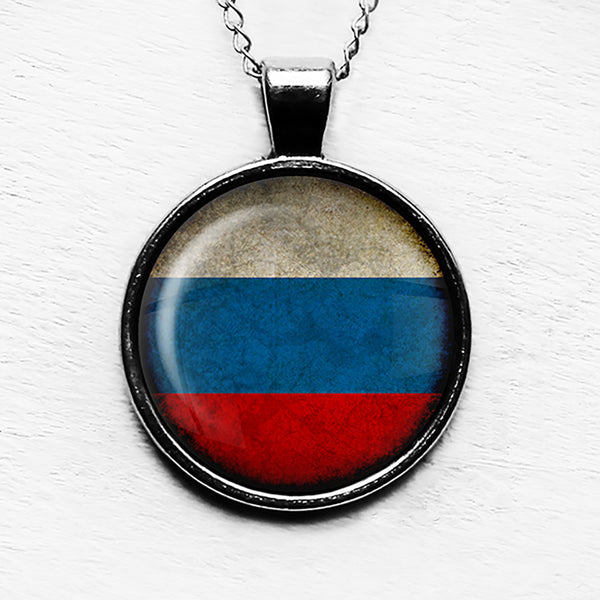 Russia Russian Россия Flag Pendant & Necklace