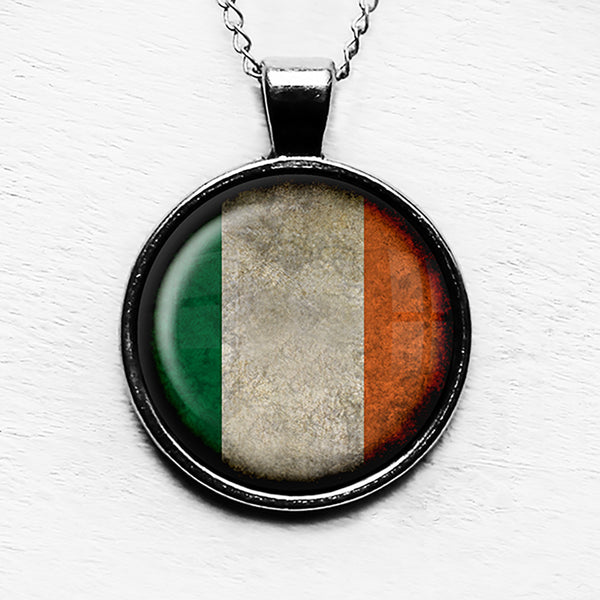 Irish Ireland Flag Pendant & Necklace