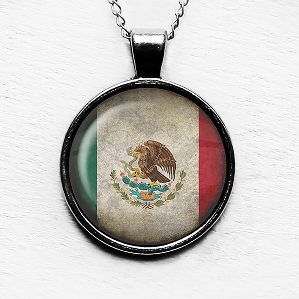 Mexico Mexican Flag Pendant & Necklace