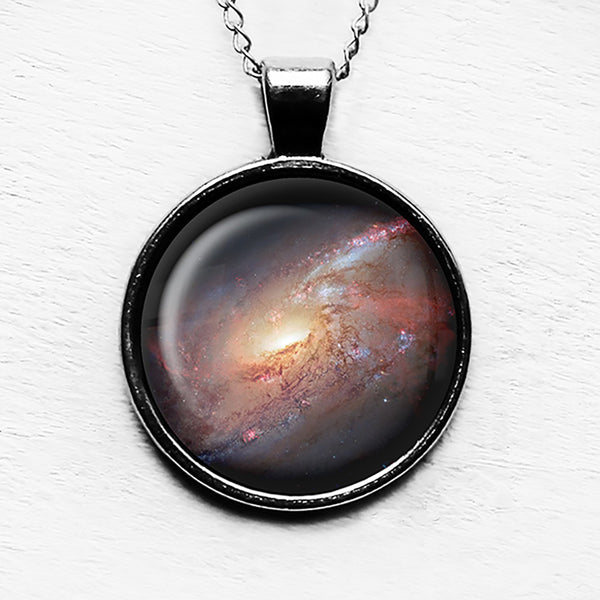 NASA Photograph Galaxy Messier 106 Pendant & Necklace