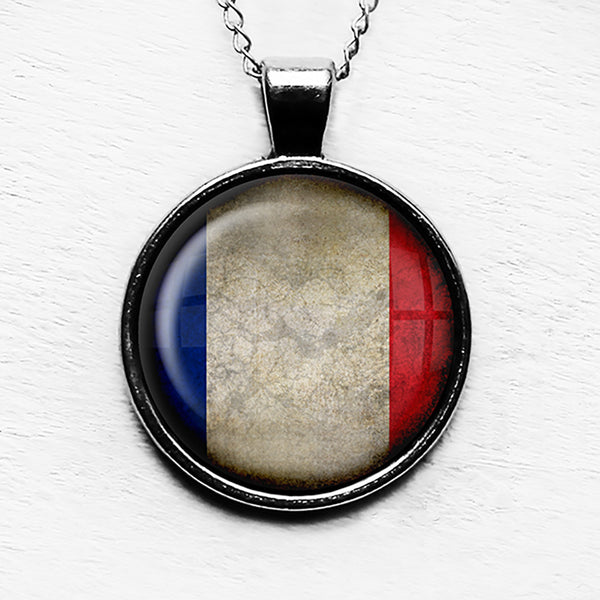 France French Flag Pendant & Necklace