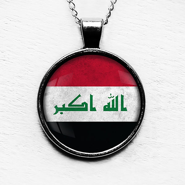 Iraq Iraqi Flag Pendant & Necklace