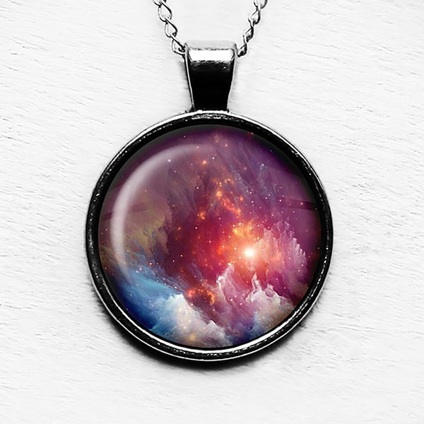 NASA Photograph Nebula Red Beauty Pendant & Necklace