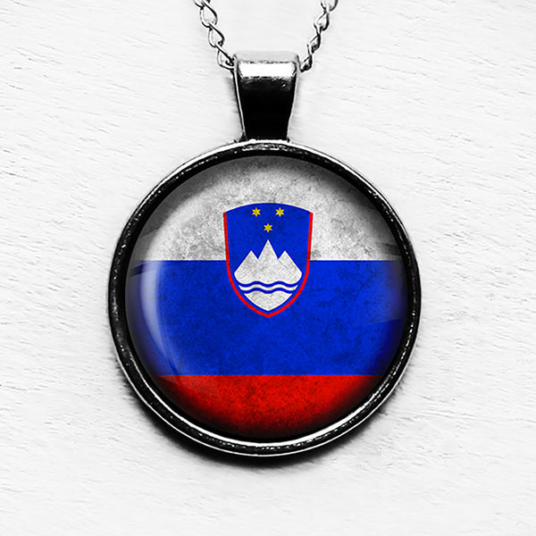 Slovenia Slovenian Flag Pendant & Necklace