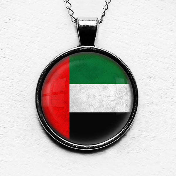 United Arab Emirates Emirati Flag Pendant & Necklace