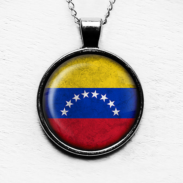 Venezuela Venezuelan Flag Pendant & Necklace