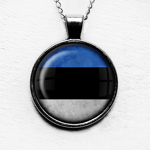 Estonia Estonian Flag Pendant & Necklace