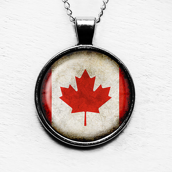 Canada Canadian Flag Pendant & Necklace