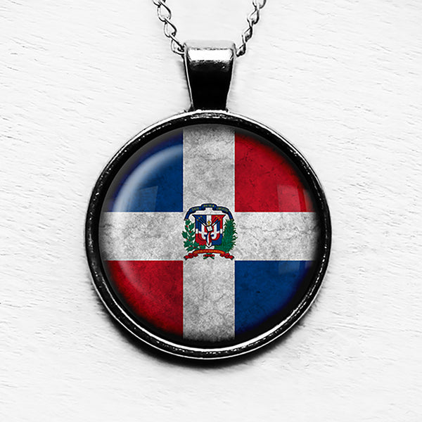 The Dominican Republic Dominican Flag Pendant & Necklace