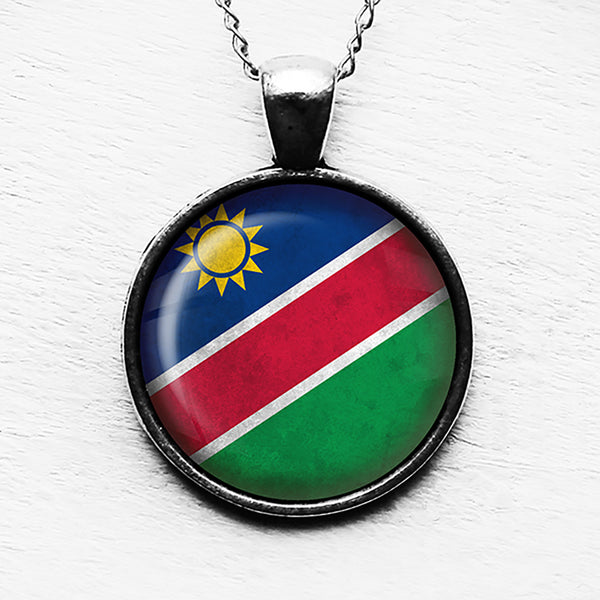 Republic of Namibia Namibian Flag Pendant & Necklace