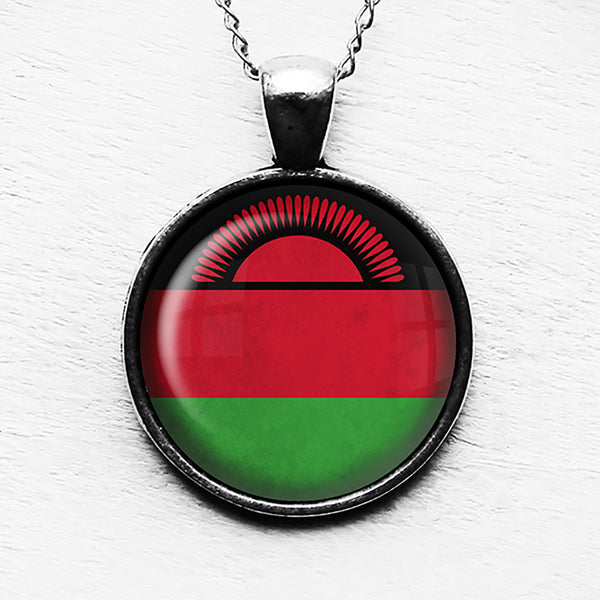 Republic of Malawi Malawian Flag Pendant & Necklace