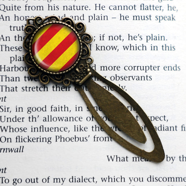 Catalonia Catalonian Flag Bronze Bookmark