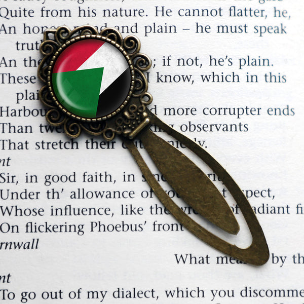 Republic of the Sudan Sudanese Flag Bronze Bookmark