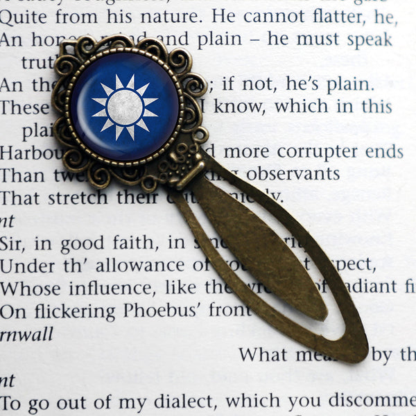 Taiwan Taiwanese Flag Bronze Bookmark