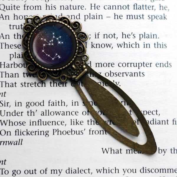 Zodiac Symbol Astrology Sagittarius Star Constellation Bronze Bookmark