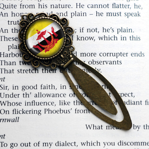 Nation of Brunei Bruneian Flag Bronze Bookmark