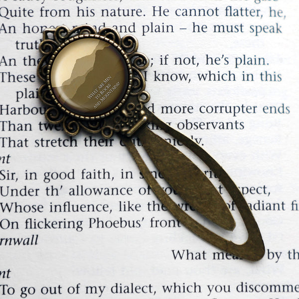 Jane Austen What are Men to Rocks and Mountains from Pride and Prejudice Bronze Bookmark