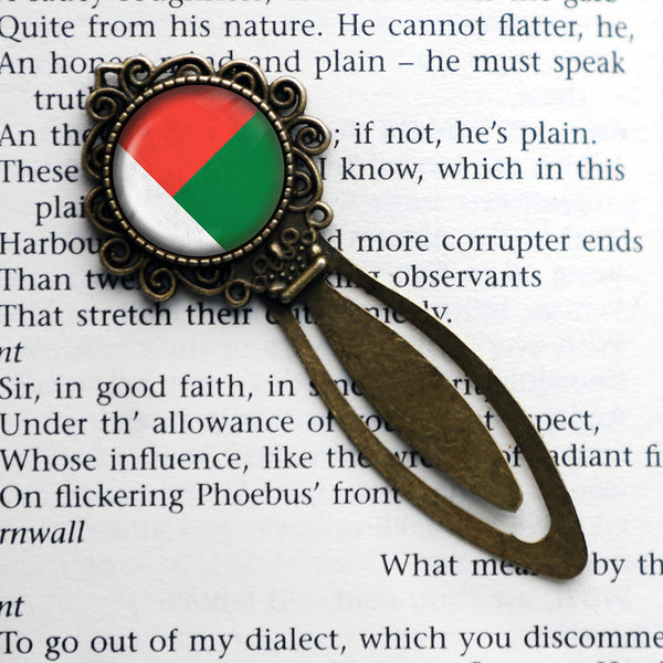 Republic of Madagascar Malagasy Flag Bronze Bookmark