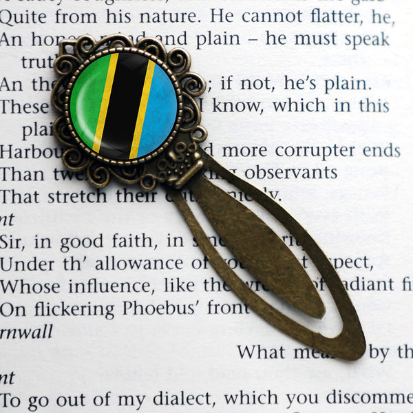 United Republic of Tanzania Flag Bronze Bookmark