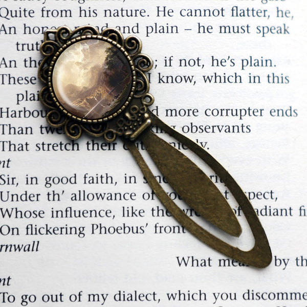 Albert Bierstadt Among the Sierra Nevada California Classic Artwork Bronze Bookmark