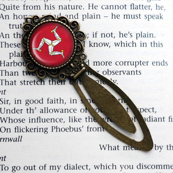 Isle of Man Manx Flag Bronze Bookmark