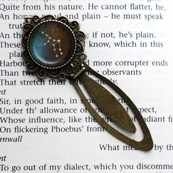 Zodiac Symbol Astrology Virgo Star Constellation Bronze Bookmark