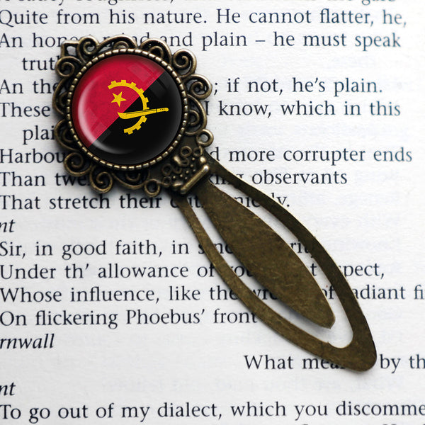 Republic of Angola Angolan Flag Bronze Bookmark