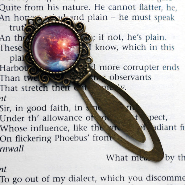 NASA Photograph Nebula Red Beauty Bronze Bookmark