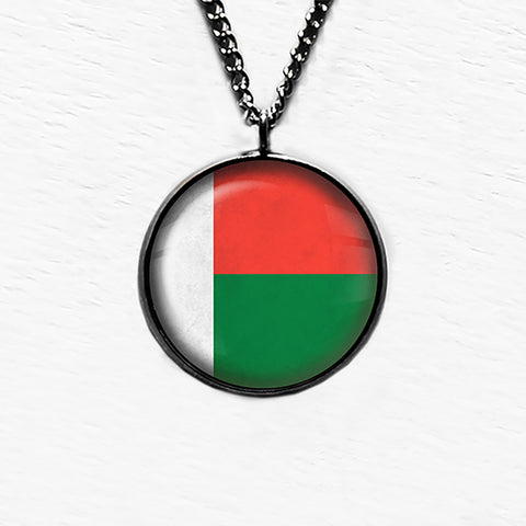 Republic of Madagascar Malagasy Flag Pendant & Necklace