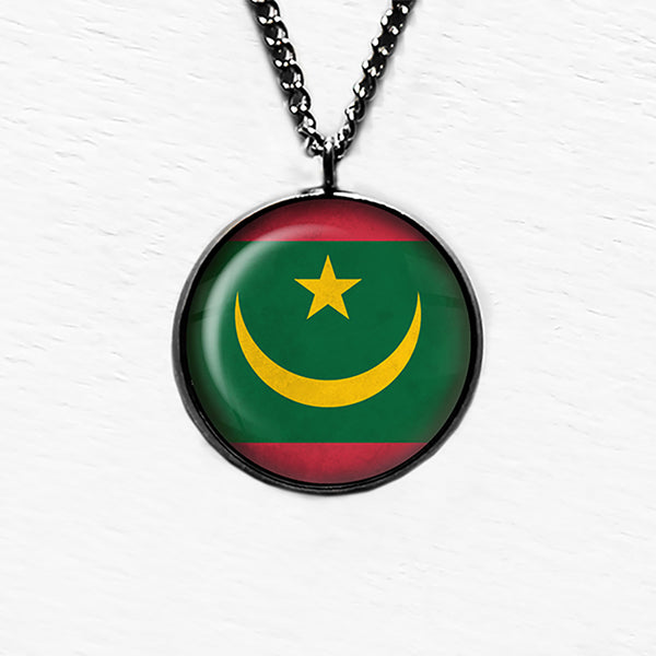 Republic of Mauritania Mauritanian Flag Pendant & Necklace