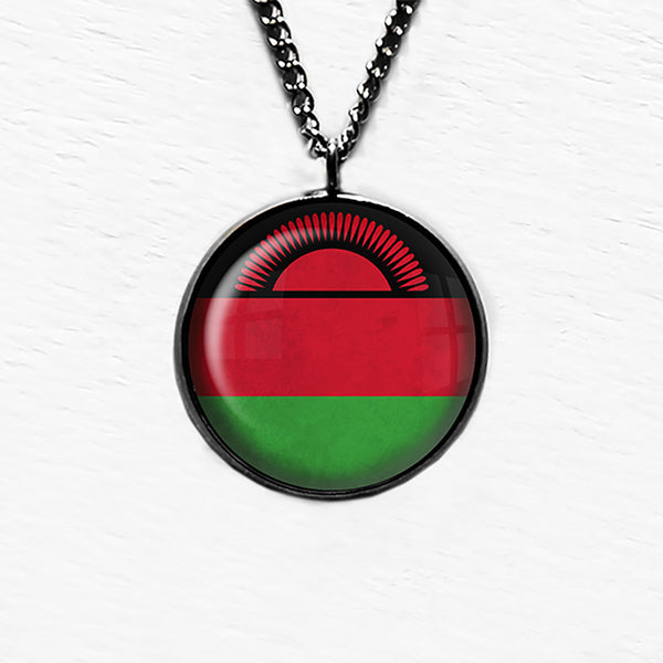 Republic of Malawi Malawian Flag Pendant & Necklace